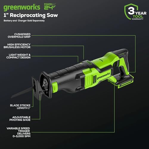 Greenworks 48V (24V x 2) Electric Lawn Mower Combo Kit - 20" Mower, 12" String Trimmer, 320 CFM Blower, 1/2" Drill, 1/4" Impact Driver, 1-1/8" Reciprocating Saw - 5 Batteries, 3 Chargers