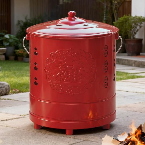 焼却炉家庭用、屋外ゴミ用ガーデンバーンバレル、細断した紙くず、木くず、葉っぱ用ステンレス製焼却炉