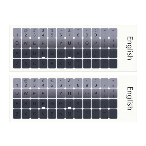 Pegatinas para Teclado Boaulee 2PCS Color Gris Degradado miniatura 1