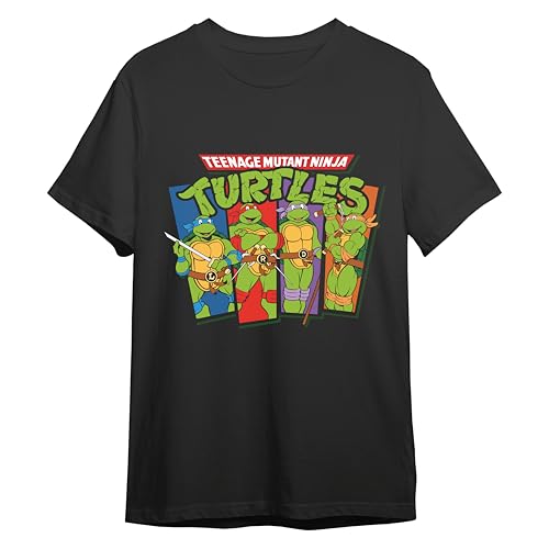T-Shirt Tortues Ninja Noir Taille M : Le Cadeau Parfait pour les Fans de Leonardo