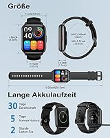 Smartwatch mit Telefonfunktion,Smartwatch für Damen Herren 1.85'' HD Screen – Ansicht 7