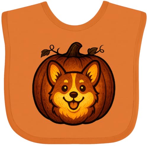 inktastic Halloween Corgi Dog Pumpkin Baby Bib