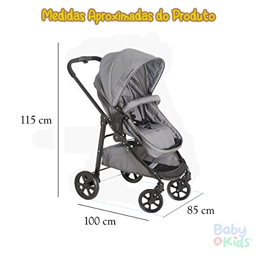 Galzerano Carrinho De Bebê Passeio 3 Em 1 Nascimento Até 15Kg Tavel System Berço Moises Olympus