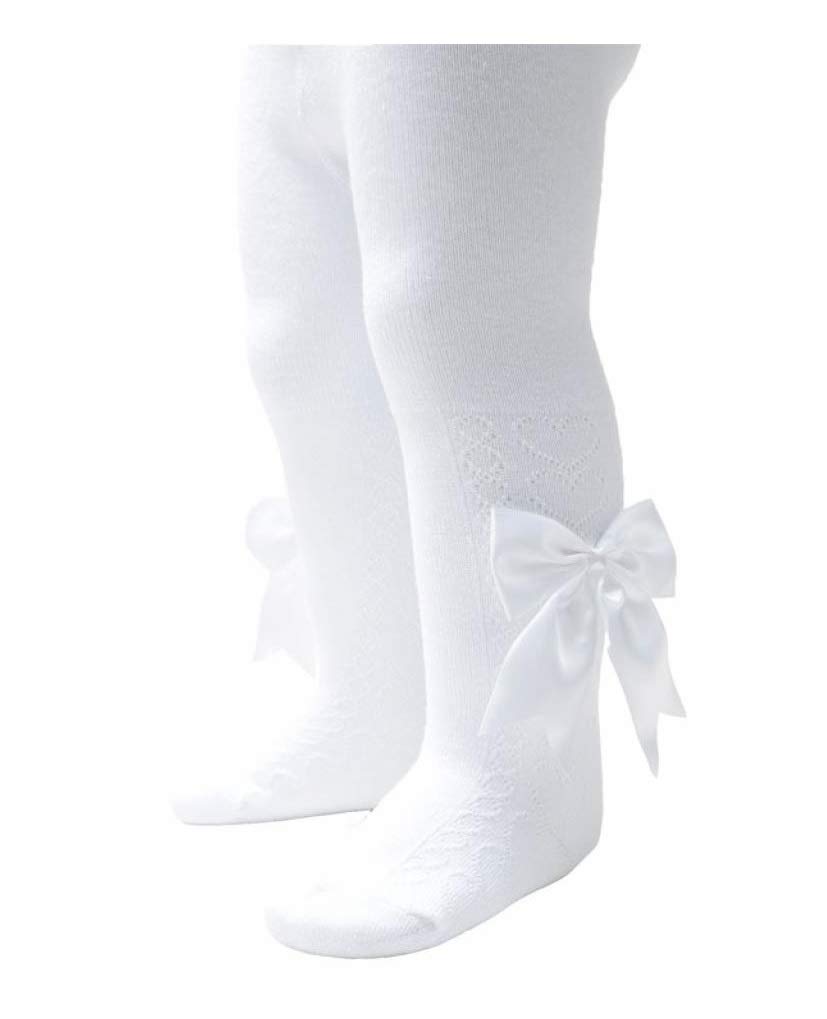 Daisy DaysSoft Touch Baby Girls Tights Spanish Style Bows Cotton Rich