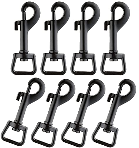 Fivoendar Swivel Eye Bolt Snap Hooks Black Heavy Duty Dog Leash Clips Dog Leash Clasp Dog Leash Snaps Hooks Trigger Clip Trigger Snaps 3 Inch 8 Pcs cover