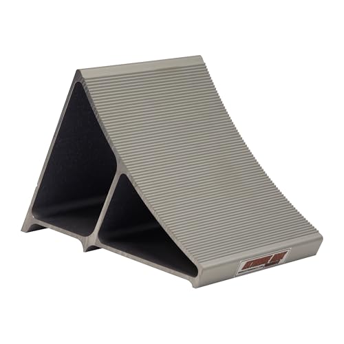 Extreme Max 5001.6792 Aluminum Wheel Chock – Lightweight Anti-Slip Tire Stabilizer with Ribbed Ramp and Claw Base for RVs, 5th Wheels, Trailers & Campers