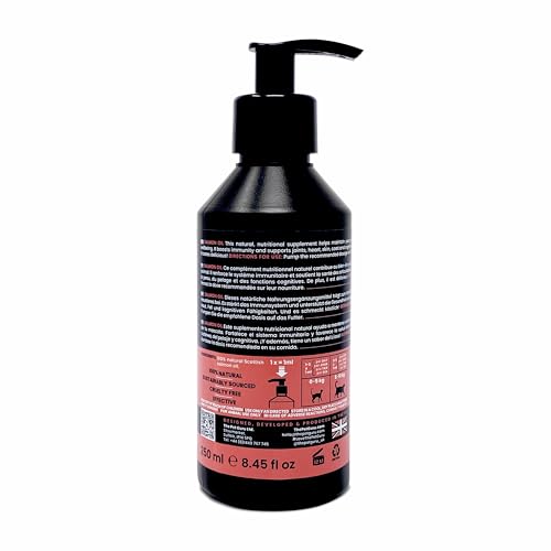 Pure Scottish Salmon Oil for Cats, 100% Natural, Omega 3,6,9 Fatty acids, Glossy Coat, Supports Joint, Heart & Brain Health, Itchy Flaky Skin Relief, Premium Supplement, 250ml - Image 3