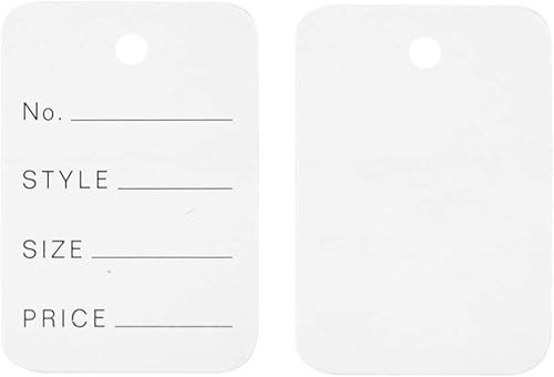 Miniatura 3 de Nicunom 2000 etiquetas de precio, etiqueta de ropa de 1.94 x 1.38 pulgadas, etiquetas de precios blancas, etiqueta de tamaño de ropa, etiqueta de