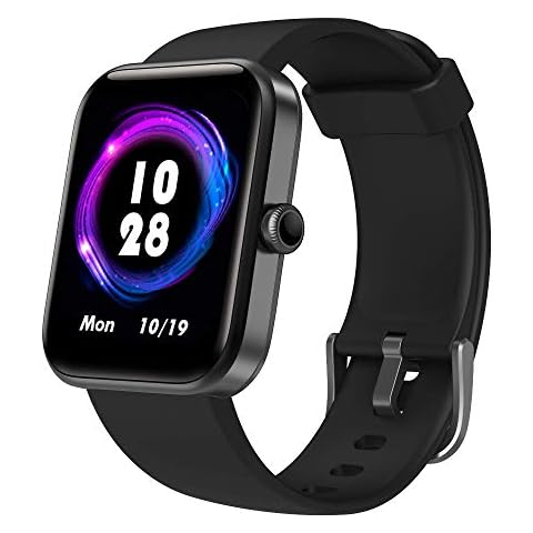 Koomoony Smartwatch Women Men, Fitness Tracker Watch 1.69'' HD Color Display with Alexa 5ATM Waterproof Fitness Tracker with Heart Rate Monitor Sleep Monitor SpO2 Smartwatch Pedometer for iOS Android Cover