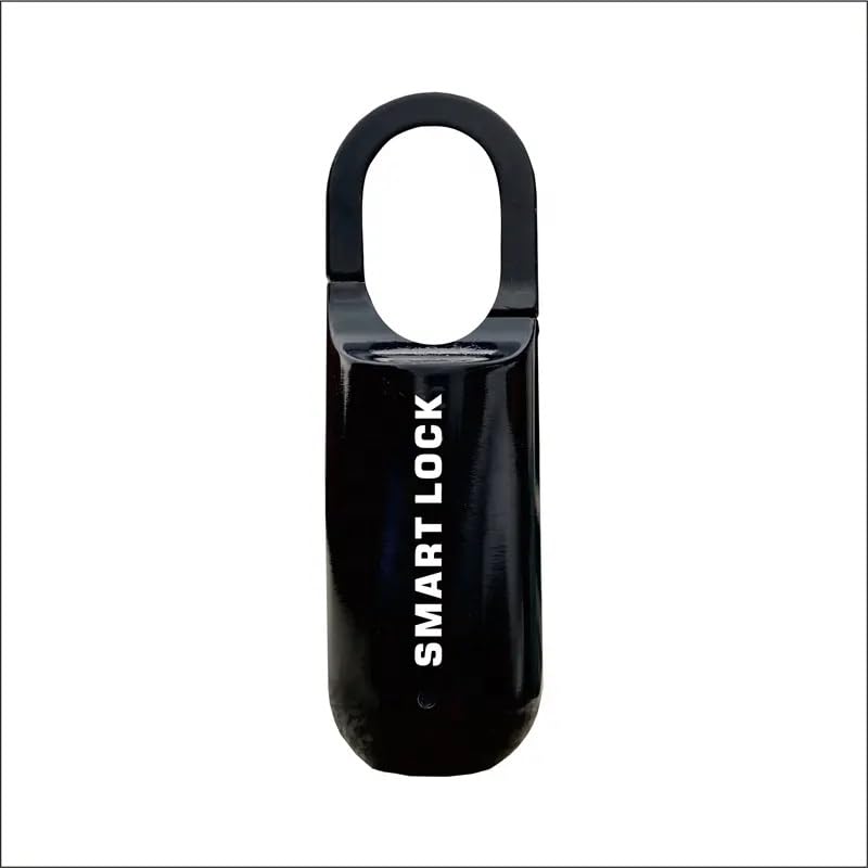 GenericSmart Fingerprint Luggage Padlock USB Charging smart lock rechargeable USB easy for travel Safe And Reliable (BLACK)