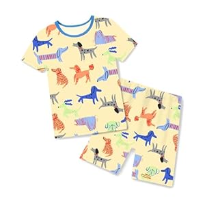 babee Reshinee Bamboo Viscose Toddler Animal Pajamas Boys Girls Kids Cool Short Summer 2-8Y Snug fit Pjs Set 2pcs