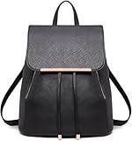 Miss Lulu Mochila Pequeña para Mujer Impermeable,Mochila de Ciudad en Piel Sintética Ideal para Viajes Trabajo y Escuela