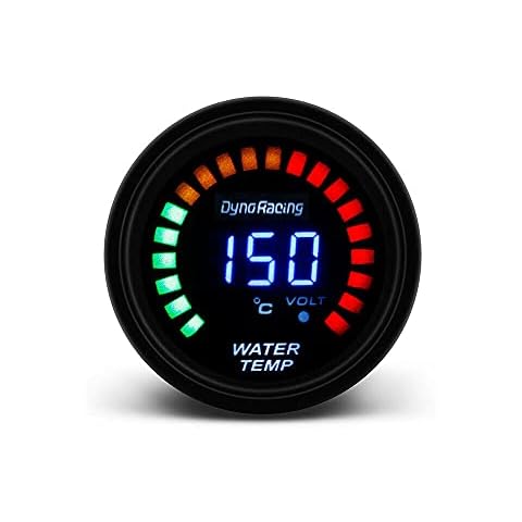 2'' 52mm Universal Car Digital & Analog LED Water Temp Temperature Gauge 40-150 Celsius Meter with 1/8npt Sensor Cover