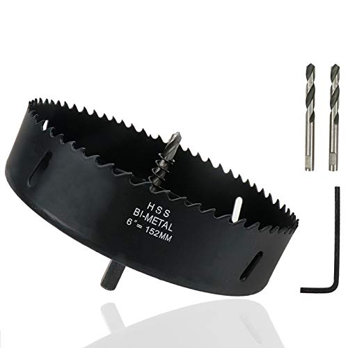 Image of Corn Hole Saw 6-inch Dia BI-Metal Hole Cutter Drill Bit Great for Making Cornhole Boards