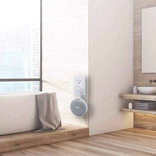 GREENLANS-1 Socket Wall Mount for Google Home Mini, Stand Hanger Holder for Google Nest Mini Smart Speaker White