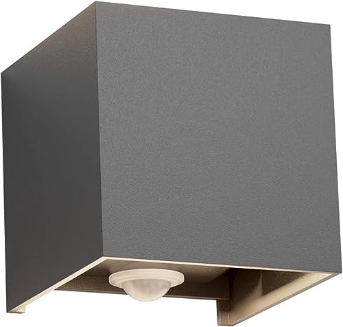 Klighten 12W Aussenlampe Außenwandleuchte mit Bewegungsmelder, IP65,4000K...