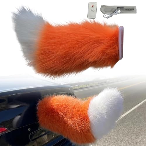 Cola de coche con control remoto de 30 cm recargable para maletero 4