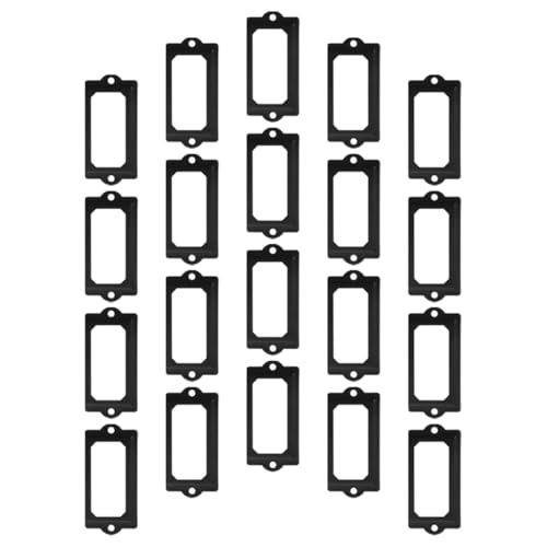 VILLCASE 20pcs Decorative Name Card Holders for Office Furniture Drawers File Cabinets Shelves Enhancing Desk Organization and Aesthetic Appeal