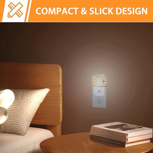 Image of Christian Dawn Cross Night Light,Night Lights Plug into Wall with Dusk to Dawn Sensor,Lamp for Bedroom Bathroom Hallway Nightlight for Women Girls