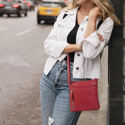 Image of Leather Crossbody Bags for Women - Ladies Sling Handbags - Medium Cross body Purses Handbags - Purses For Women