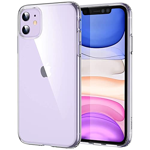 Image of WOW IMAGINE Crystal Clear Transparent Back Case Cover Compatible Apple iPhone 11 | Full Device & Camera Protection Shockproof TPU Silicone Back Cover Case - Transparent