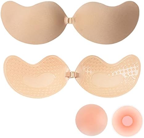 3 Pairs Strapless Sticky Bra Invisible Lift up Backless Bra Adhesive Push up Bra for Womens 2023 Upgrad