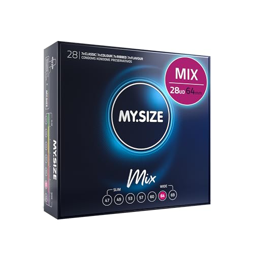 My.Size Mix Condones, tamaño 6, 64 mm, paquete de ventaja, contenido de 28 unidades
