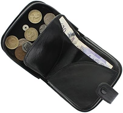 Mala Leather Odyssey Collection Leather Tray Purse for Coins and Notes 4113_14m Black