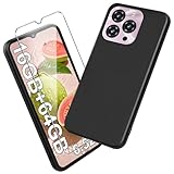 Xiangyun Handyhülle für Oukitel C3 Hülle mit 1 stück Gehärtetem Glas Protection Schutzfolien, Schwarz Silikon Soft Crystal Black Kratzfest TPU Schutzhülle Hülle (6.52