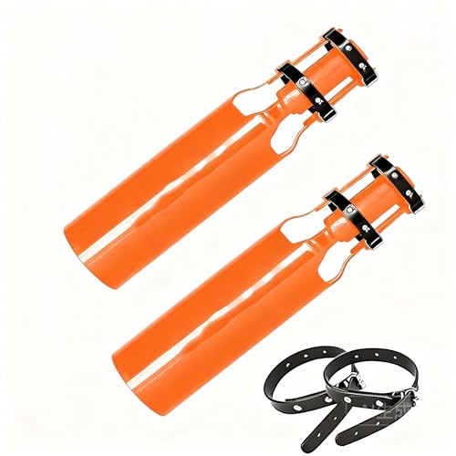 Leaf Blower Air Booster - Leaf Blower Extension Cyclone 2X Blower Attachment for 2-4 Inch Nozzles Universal Leaves Blower Nozzle Attachment for Yard Lawn Driveway Cleanup Black & Orange (2 Orange)