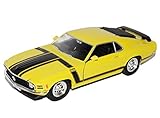  Welly Ford Mustang Boss 302 Coupe I Gelb 3. Generation 1969-1970 1/24 Modell Auto