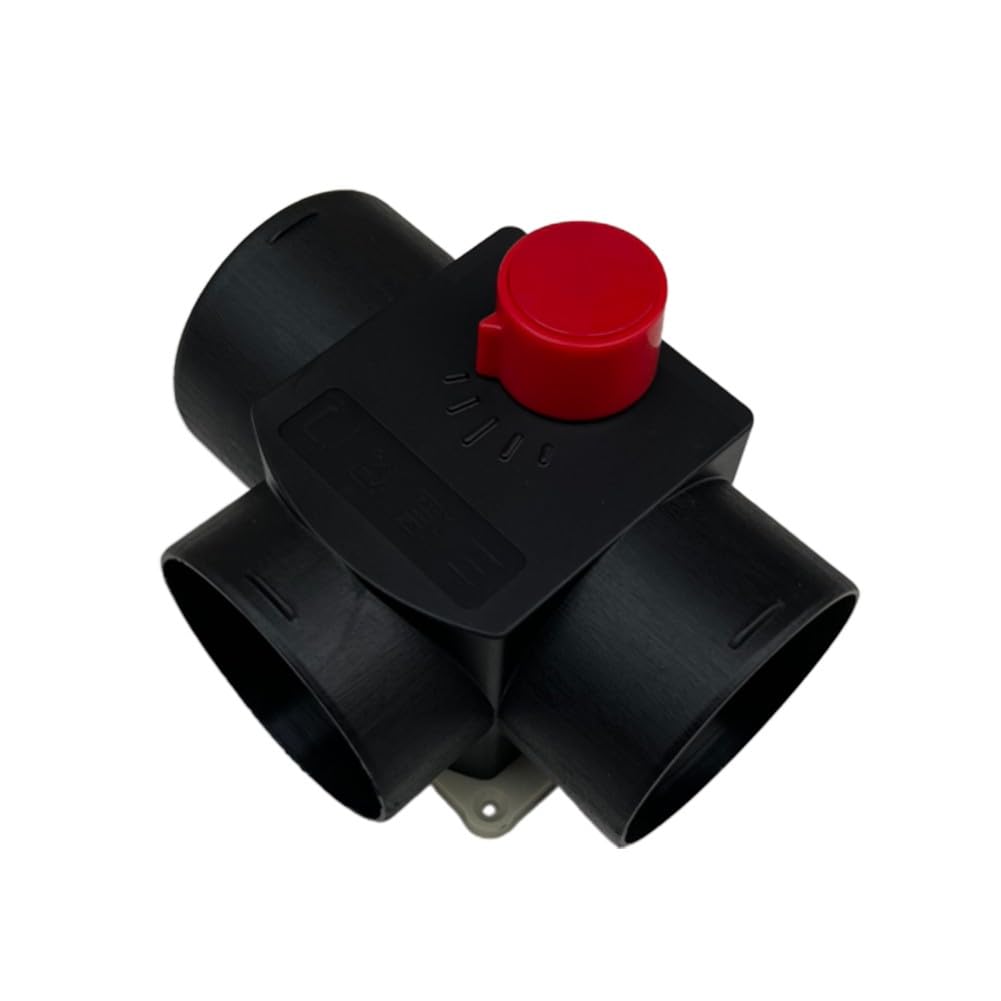 Regulating Flap Valve T-Branch Ducting Splitter for Eberspacher and Webasto Heaters, 75 mm Black Plastic Air Vent Pipe