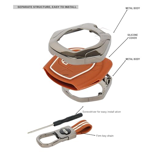 Image of Auto Thrill Premium Metal Key Cover Compitable for Suzuki Swift | Ertiga | Wagonr | Celerio | Swift Dzire | Alto | Fronx | Brezza | S Presso | Ignis | 2 Button Remote Key