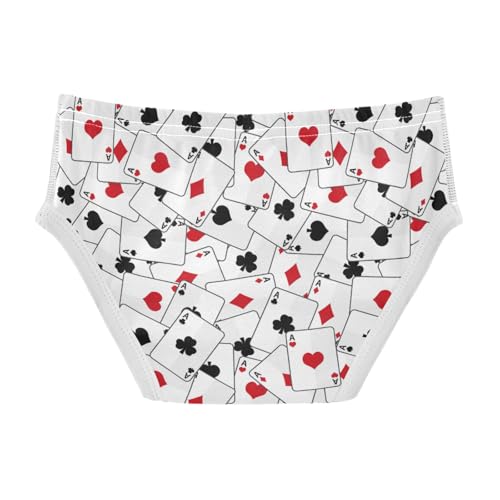 Boys' Exclusive Briefs Toddler Underwear 95% Combed Cotton Boxerbriefs 2T Playing Card Pattern 102