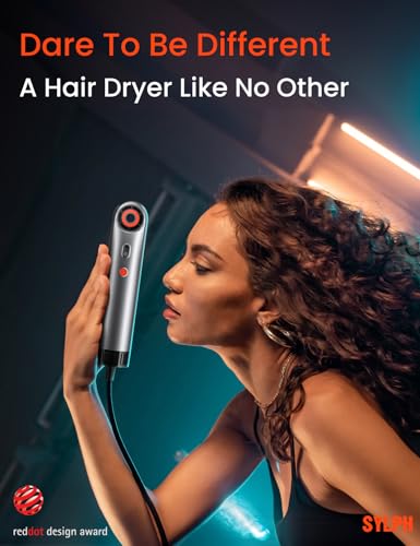 Image of SYLPH Mini High-Speed Hair Dryer, 110,000 RPM Fast Drying Portable Blow Dryer, 0.55lb Ultra-Lightweight, 200M Negative Ions & Smart Temp Control, Luxury Travel Hairdryer for Home, Gym & Hotel