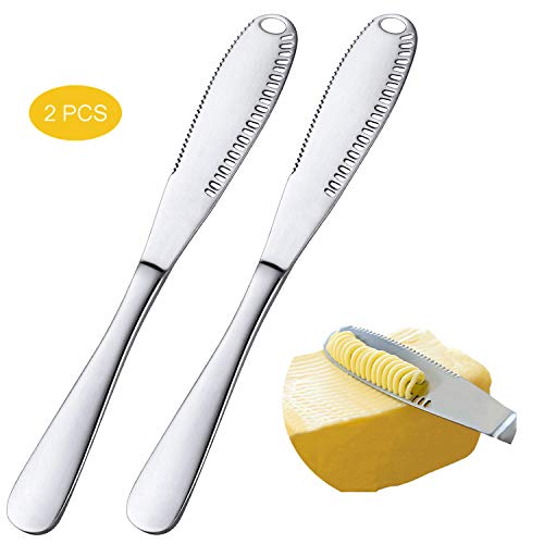 Spreader Knife Durable Stainless Steel Butter Knife with Holes, NEWNOVO 2 Pack 3