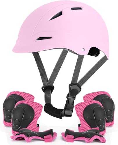 Casco y almohadillas para niños con diseño ergonómico de alta resistencia para patinaje seguro