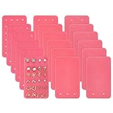 OLYCRAFT 18Pcs Acrylic Earring Display Card Pink Portable Acrylic Earring Organizer with Holes Stud Earrings Storage Holder Rectangle Jewelry Show Rack for Travel Home Earrings Jewelry Supplies