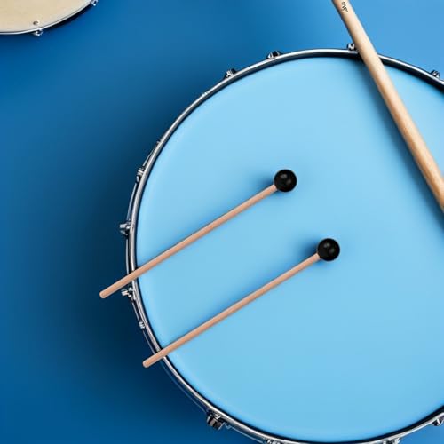 Mazas de batería de madera x2 para xilófono y percusión miniatura 4