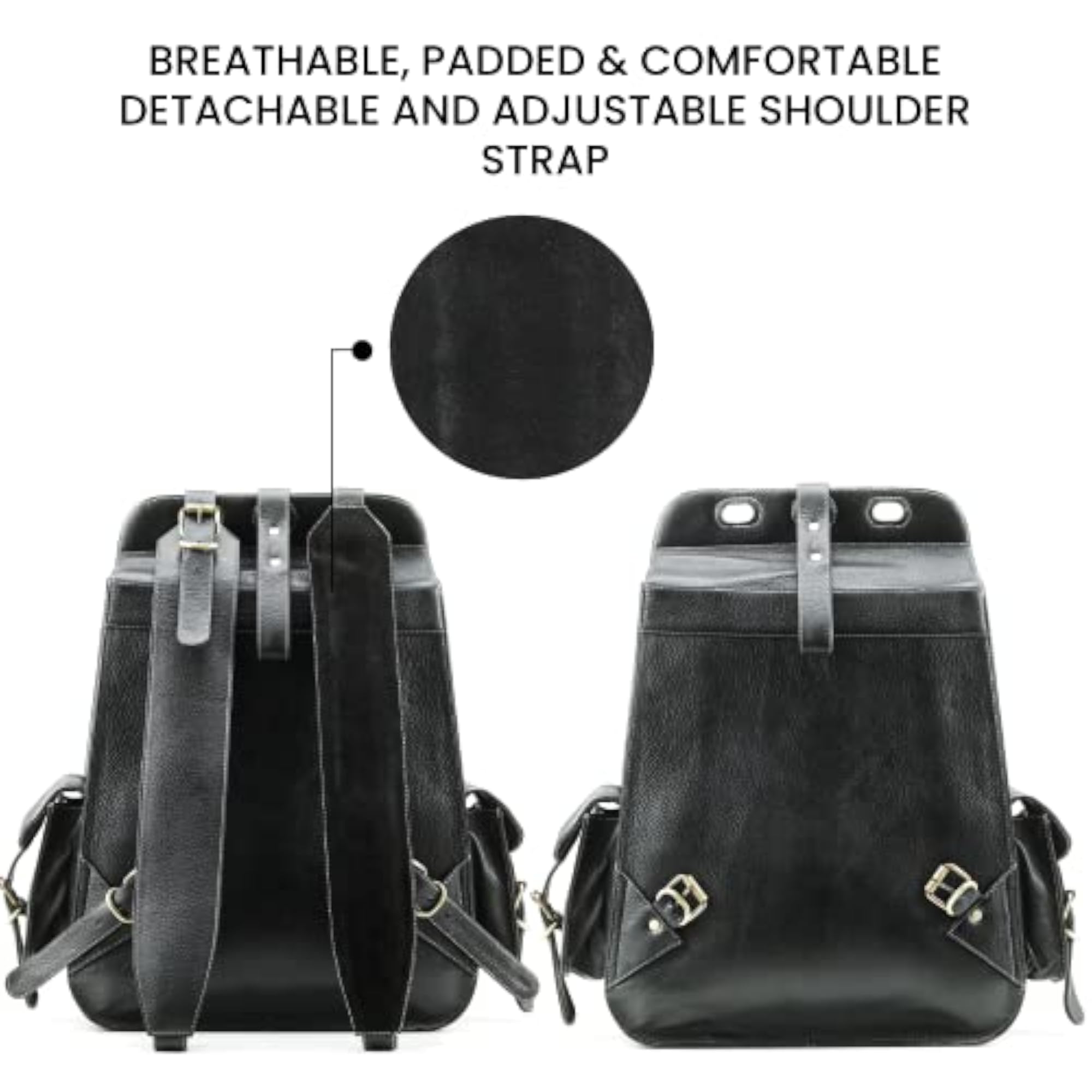 Vintage Full Grain 20 Inch Leather Laptop Backpack