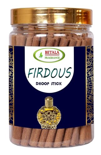 Image of Betala Fragrance Fridous Dhoop Sticks for Puja, 200 Gm Bamboo Less & Charcoal Free Dhup Batti for Pooja with Holder Stand (70-80 Stick) () | dhupkathi | | doopsticks | | doopam | (200 Gm) (Firdous)