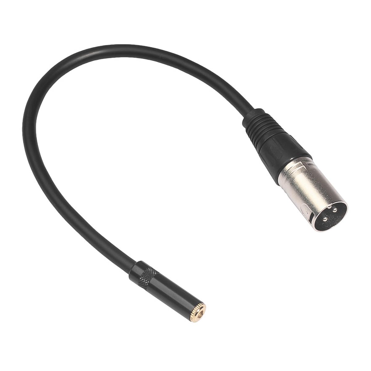 Laroal XLR to 3.5mm Audio Adapter Cable for Microphone Sound Card Connection XLR Male to 3.5mm TRS Female Cable 30cm for Audio Equipment like Amplifiers Mixers
