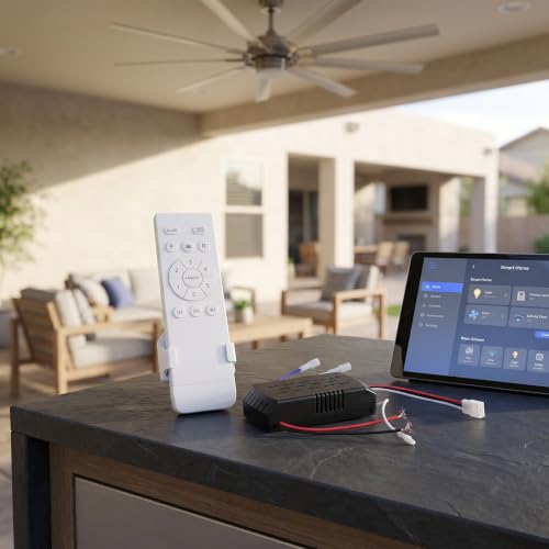 Controlador de ventilador de techo luz regulable mando inalámbrico plástico resistente 5