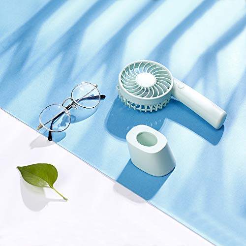 Splenssy Draagbare mini-ventilator USB Small Desktop Silent Holdable Fans Blauw - Image 3