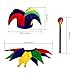 EverJoy Party Jester Hat, Collar, and Wand Set - 3-Piece Costume for Adults - Hilarious Halloween and Party Accessory