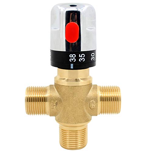 Valvula termostatica mezcladora 3/4 mezclador termostatico 3 vias para ducha y bano lavabo banera