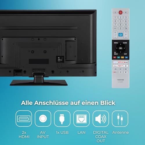 Toshiba Fernseher 40 Zoll Smart TV VIDAA Full HD Fernseher HDR Smart TV mit Triple-Tuner und Bluetooth, LED TV 40LV3F63DA – Ansicht 4
