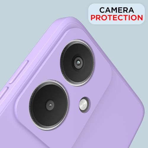 Image of Outlouders Back Cover for Redmi 13C 5G | Camera Protection | Durable Soft Matte Silicone Bumper Case (Purple)
