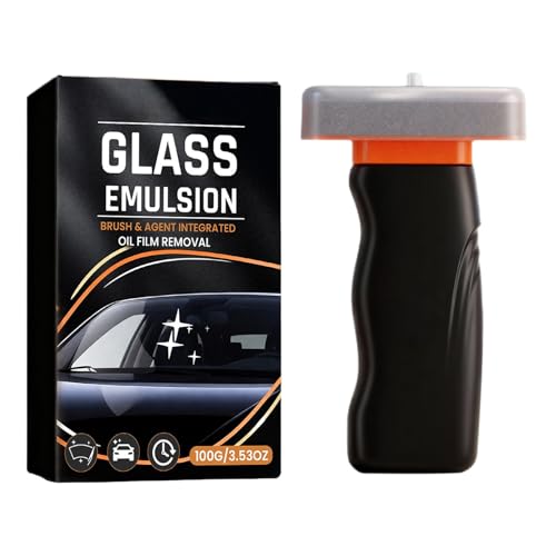 Removedor de película de de vidrio - Limpiador portátil para parabrisas de coche, cepillo de emulsión de vidrio para ventanas sin manchas, recipiente de almacenamiento de acceso