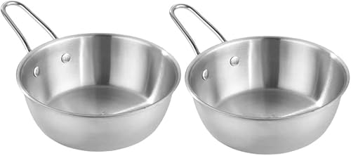 Anneome Botella Cooler Bag 2pcs Snack Bowl con mango Alimentos Acero Inoxidable Asia Gas Antorcha Quemador